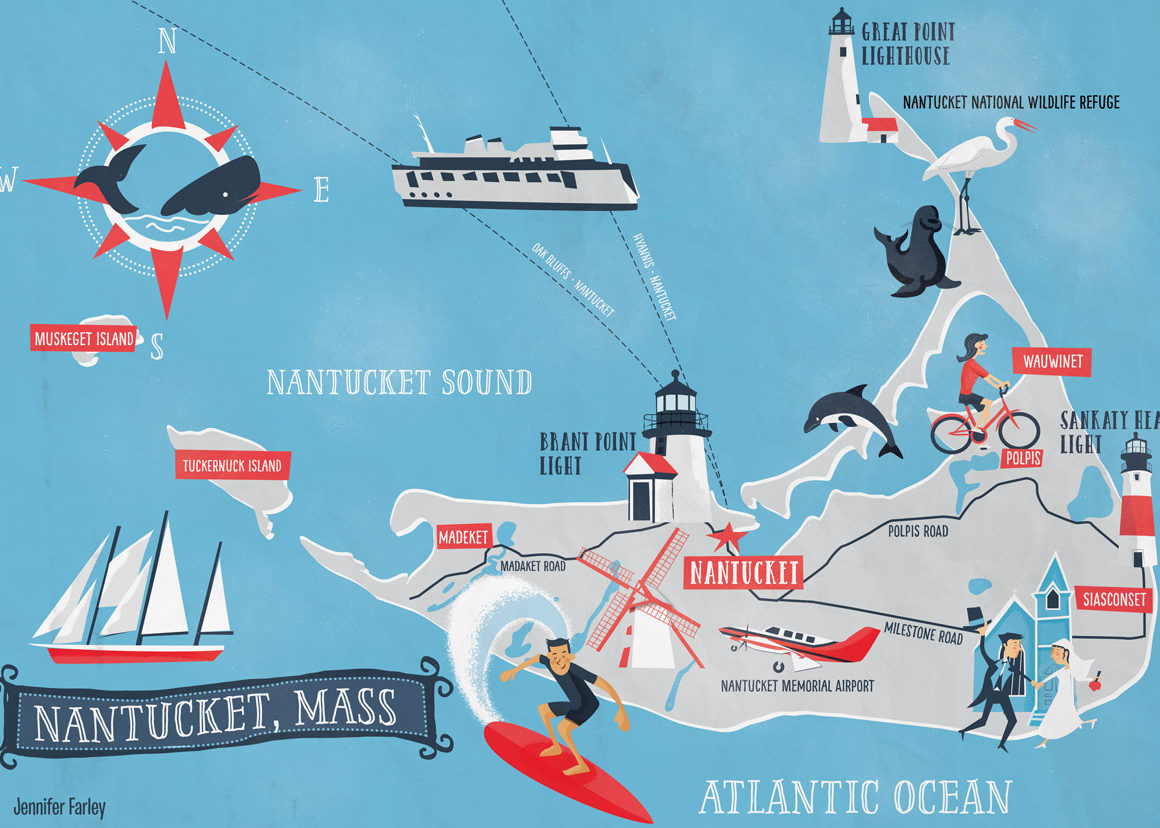 Nantucket Map Jennifer Farley