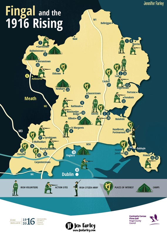 Map Of Fingal illustrated by Jennifer Farley