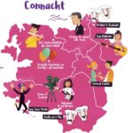 Map of Connacht illustrated by Jennifer Farley