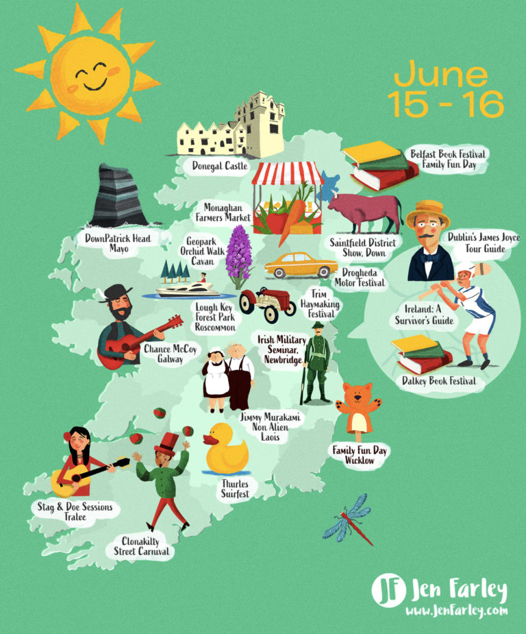 Ireland Map By Jennifer Farley 15 16 June 2019
