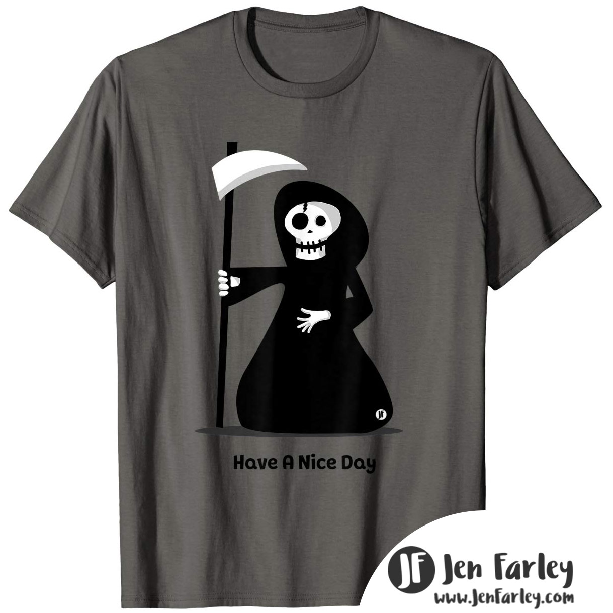 Grim Reaper Tshirt Asphalt Jennifer Farley