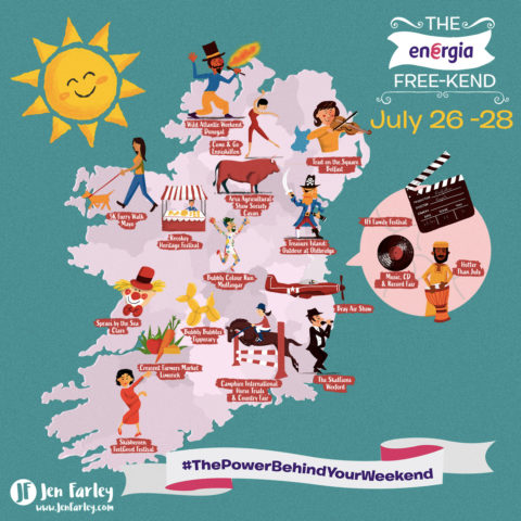 Illustrated Map Of Ireland 26 - 28 July 2019 | Jennifer Farley