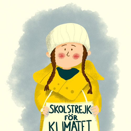 Greta Thunberg illustrated by Jennifer Farley