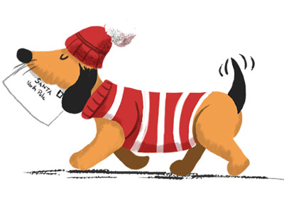 Santa Dog illustrated by Jennifer Farley