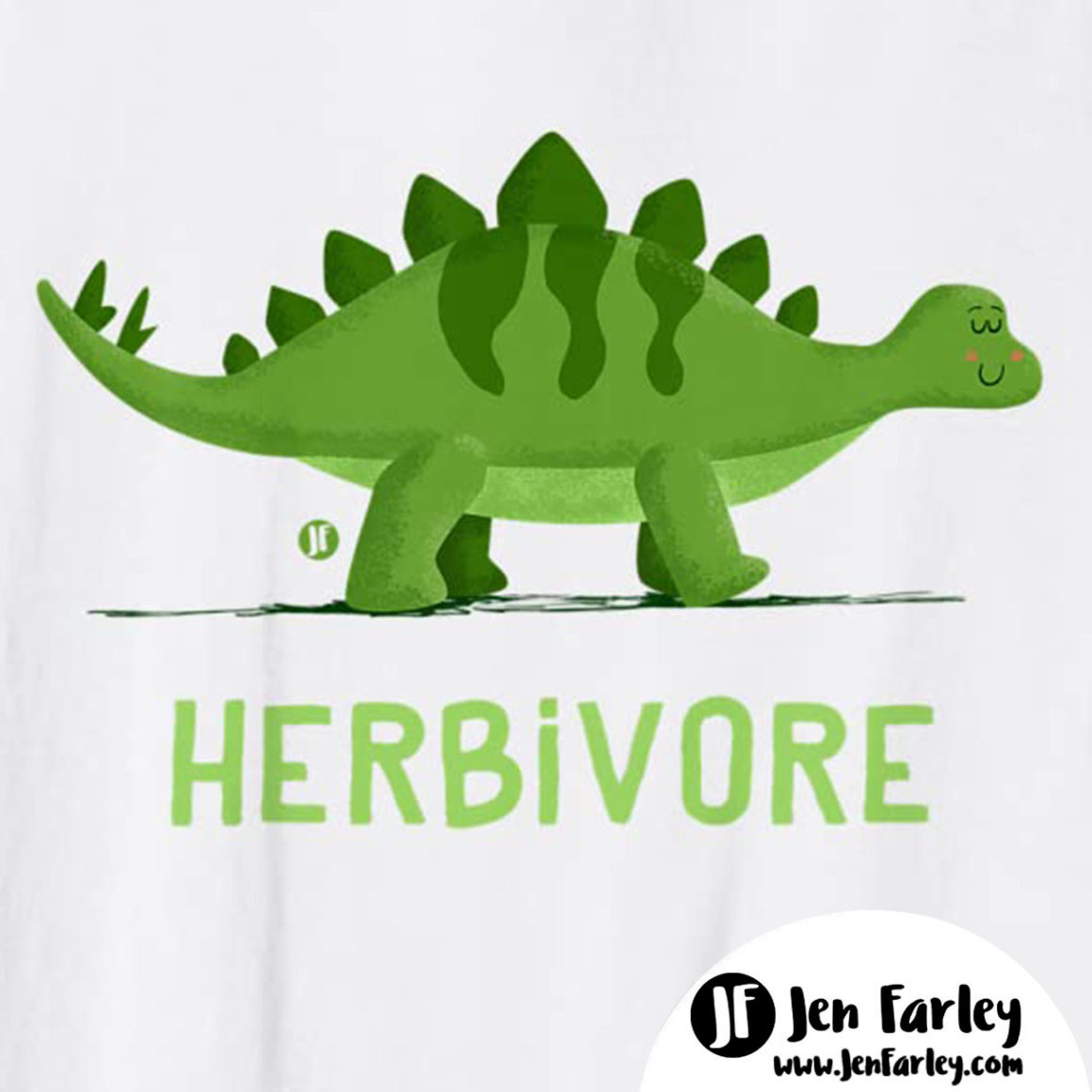 Dinosaur Herbivore Closeup TShirt Jennifer Farley 1
