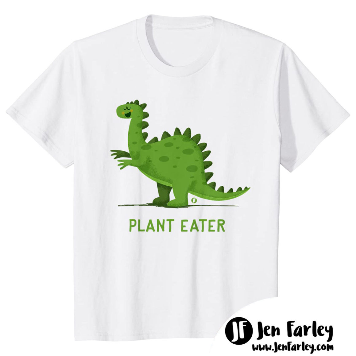 Dinosaur Vegetarian Plant Eater white Jennifer Farley 1