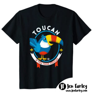 Toucan Black Tshirt Jennifer Farley