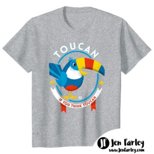 Toucan Heather Grey Tshirt Jennifer Farley