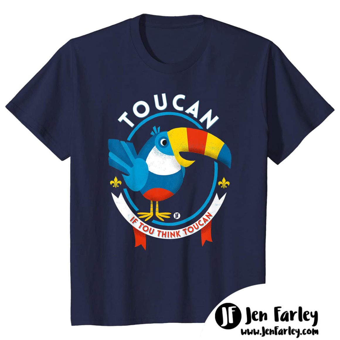 Toucan Navy Tshirt Jennifer Farley