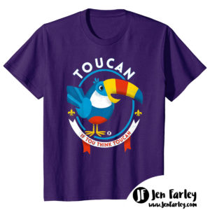 Toucan Purple Tshirt Jennifer Farley