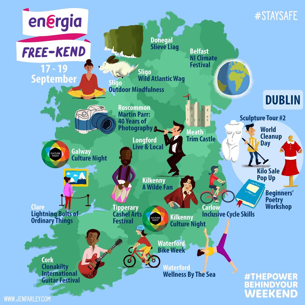 Ireland Map September 17 - 19 | Jennifer Farley
