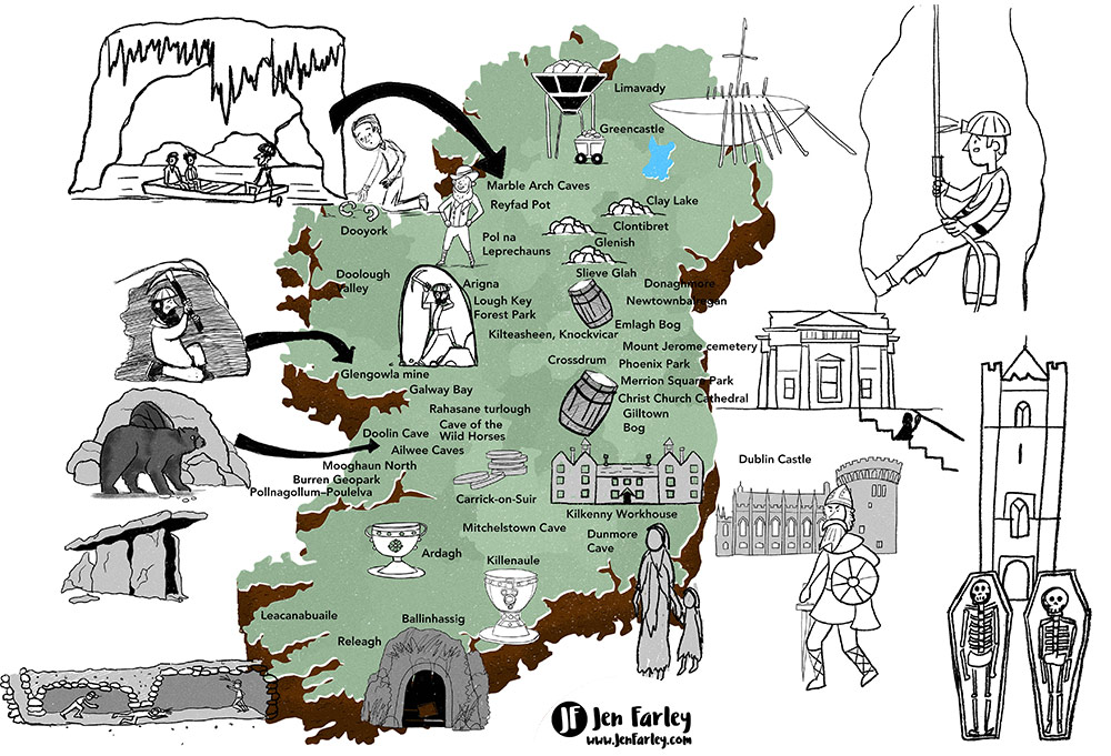 Ireland 3 Scholastic Map sketch Jennifer Farley Illustration 1