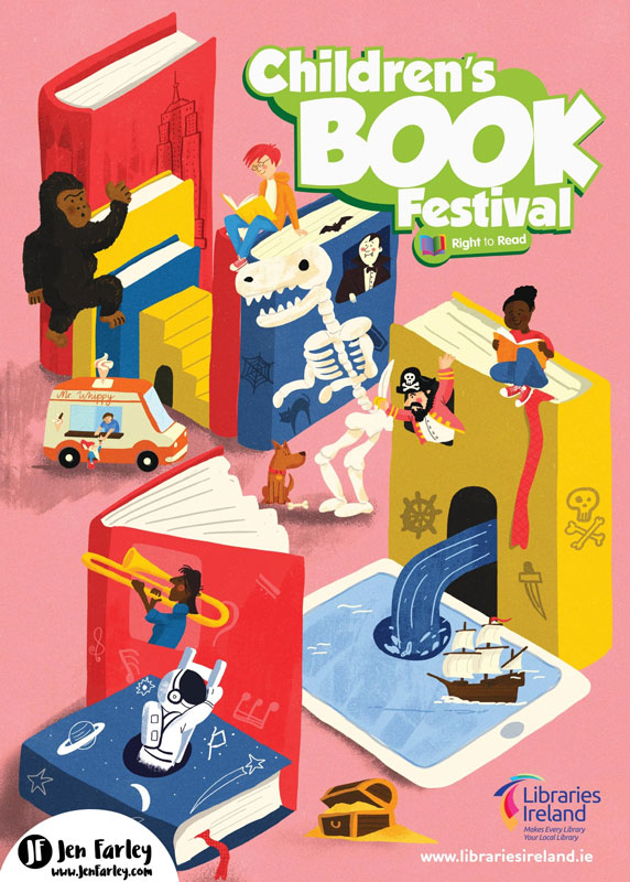 Libraries Ireland Childrens Book Festival Poster By Jennifer Farley web