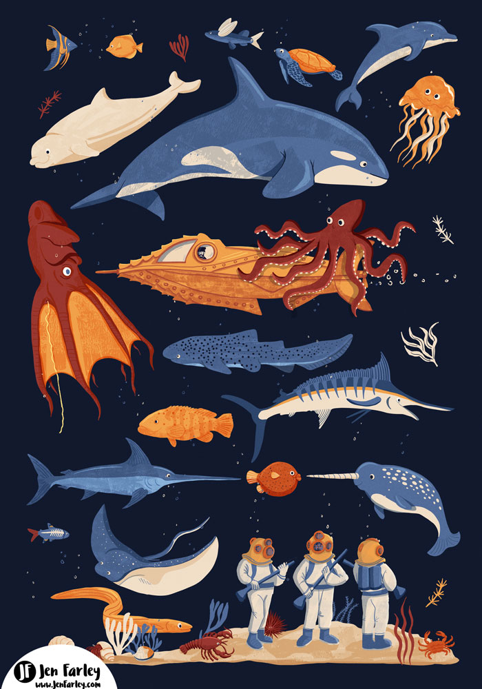 20000 Leagues Under The Sea Illustrated by Jennifer Farley