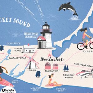 Nantucket Illustrated Map Jennifer Farley