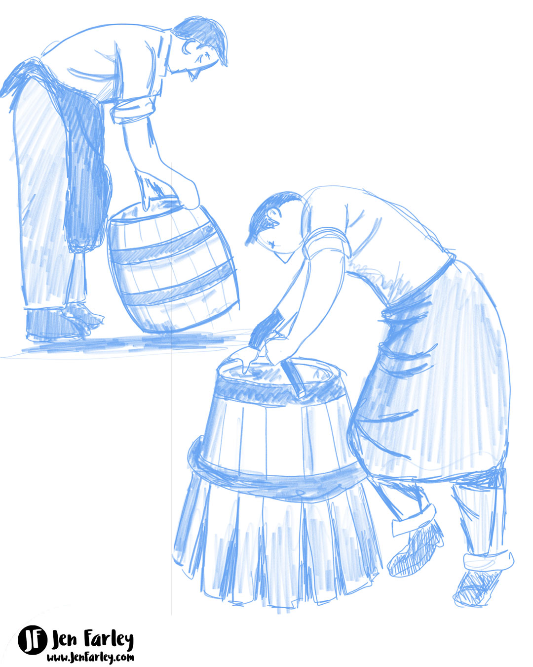 Guinness Cooper Sketches - Jennifer Farley Illustrators Ireland