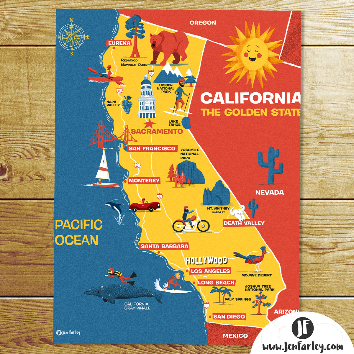 California Map Art Print