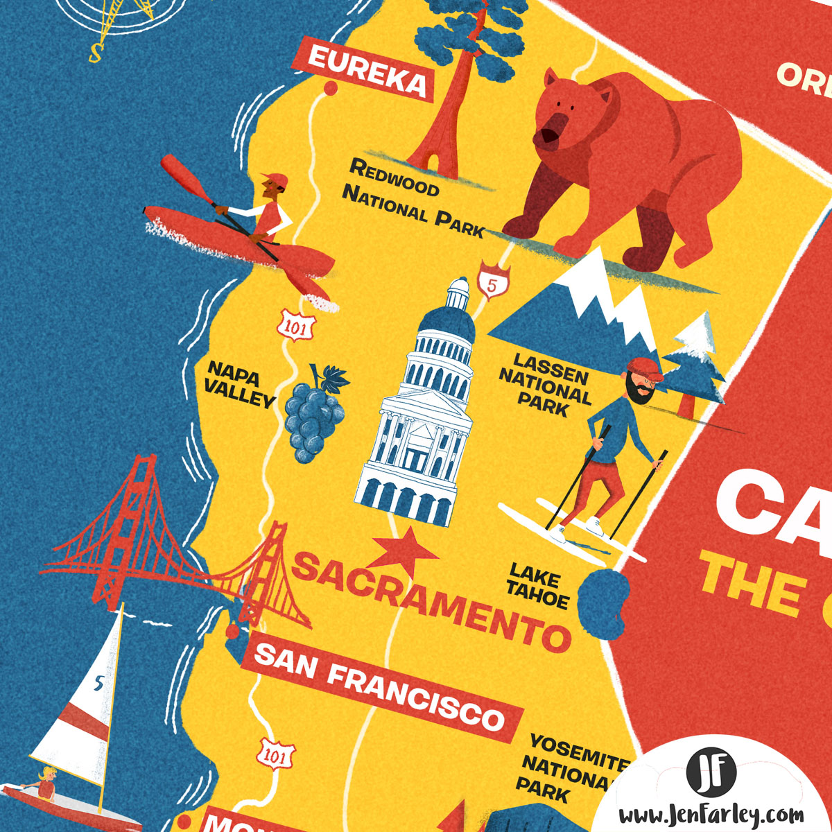 California Map Closeup