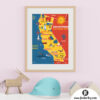 California Map Kids Decor
