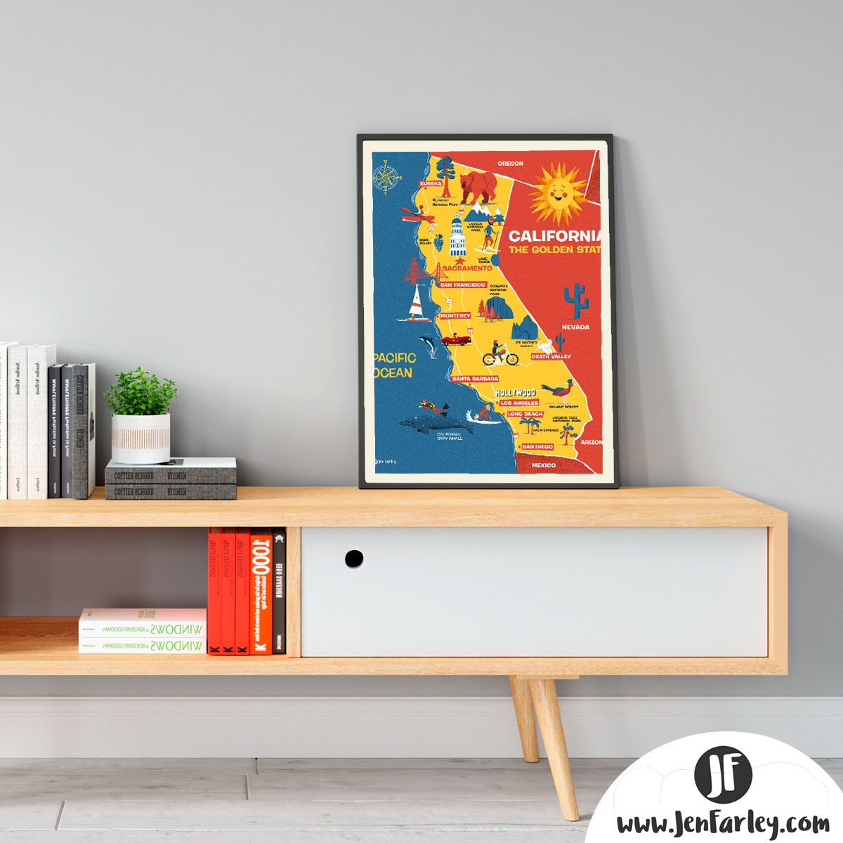 California Map Wall Decor